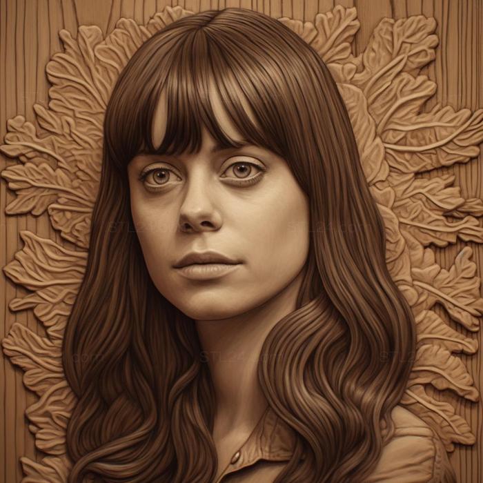 Famous (Zooey Deschanel 1, 3DFMS_7264) 3D models for cnc